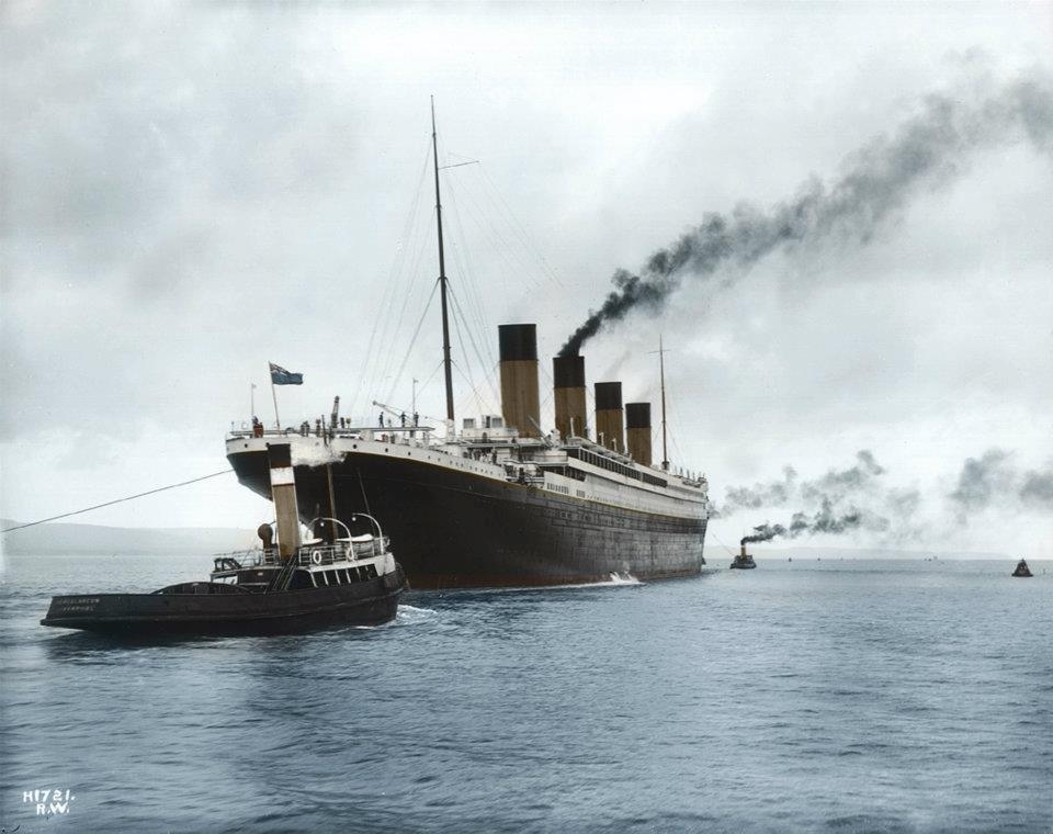 16 photos inédites du titanic en couleurs