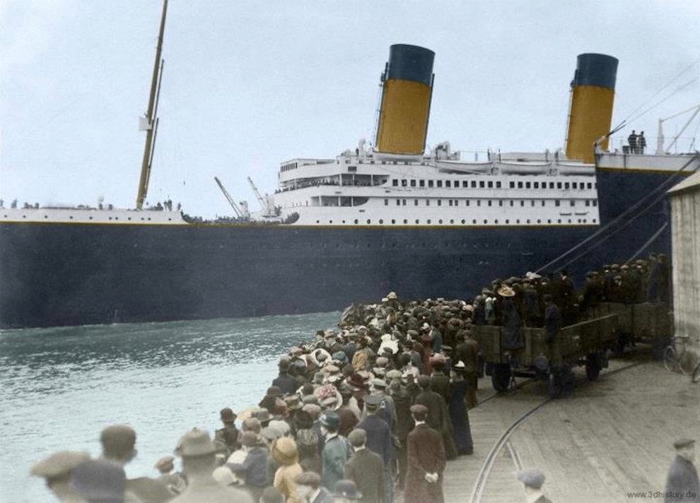 16 photos inédites du titanic en couleurs