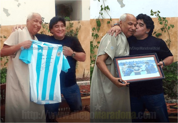 Maradona et l’arbitre de « la main de
Dieu » , une rencontre inoubliable presque 30 ans plus tard !