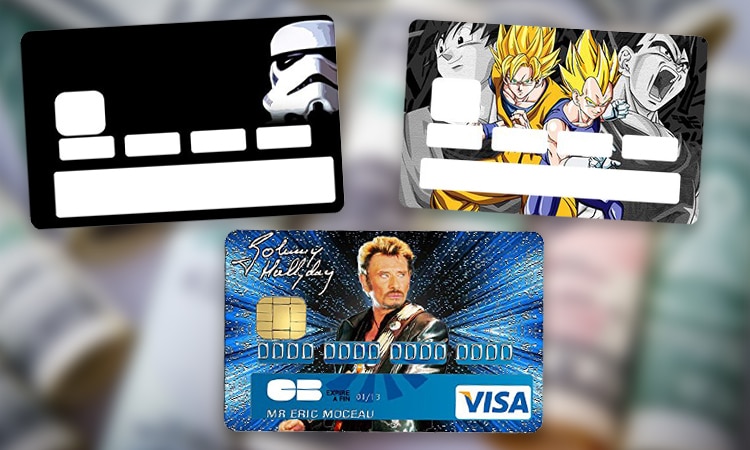 Sticker Personnalisé Carte Bancaire - Photo Perso - Fabrication Française | Autocollant Prédécoupé - 8x5cm