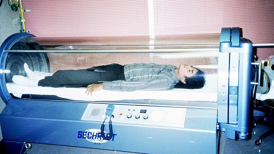 Le caisson de décompression dans lequel Michael Jackson faisait la