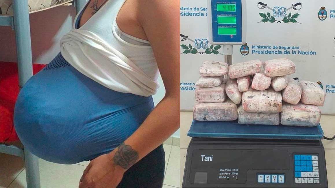 Une femme fait semblant d'être enceinte pour cacher 4 kg de drogue dans