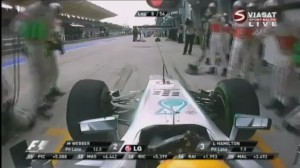 Formule 1: Lewis Hamilton se trompe de stand