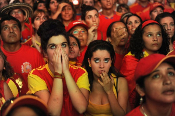Spanish Fans watch the 2010 FIFA World Cup Final