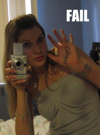 blonde self shot fail