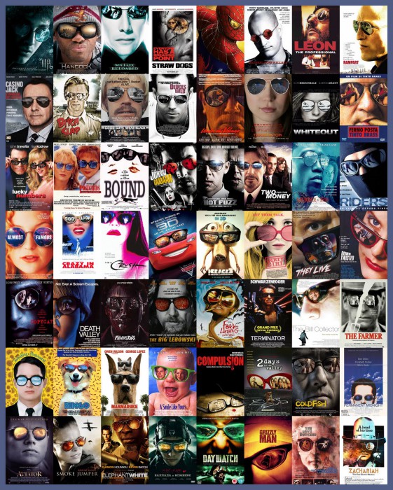 lunettes dans les affiches de film