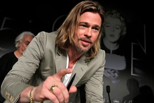 Cast member Brad Pitt attends a news conference for the film "Killing Them Softly", in competition at the 65th Cannes Film Festival