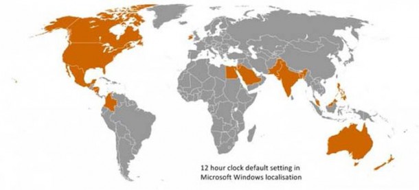 Paramètre d'horloge à 12 heures par défaut dans Microsoft Windows