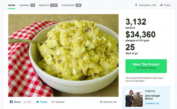 kickstarter salade patate