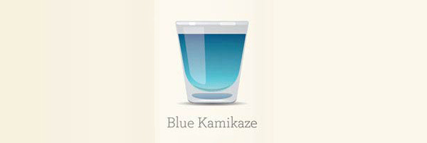 30ml de vodka 30ml de curaçao bleu 30ml de jus de citron vert