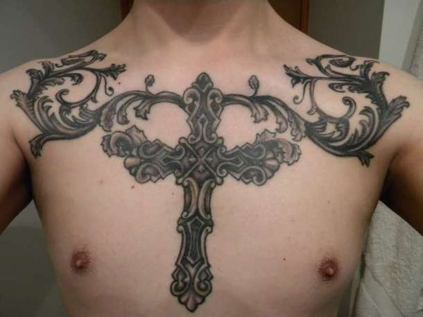 Cross-Tattoo-on-Chest