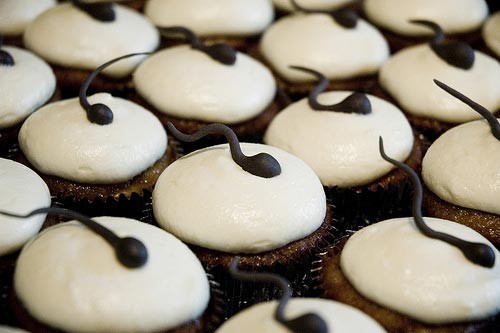 Sperm-Cupcakes