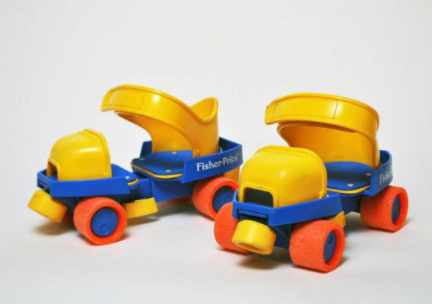 Ces magnifiques Roller Fisher Price avec lesquels la chute était garantie