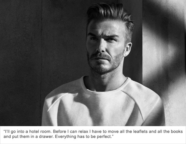 David Beckham -Trouble obsessionnel compulsif