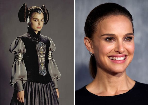 Natalie Portman en Padmé Amidala, 2003 et 2015