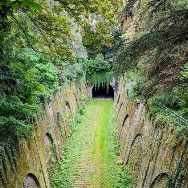 A forgotten railway tunnel in Paris, France