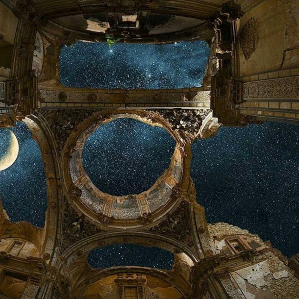 A ghost town destroyed during the Spanish Civil War, Belchite, Spain