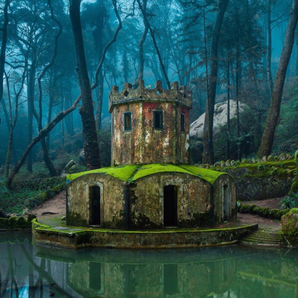 The ruins of an old castle in Sintra, Portugal