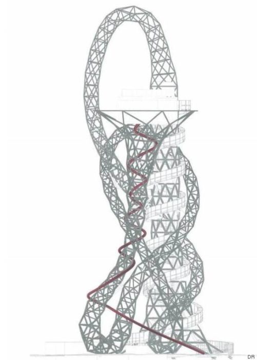 ArcelorMittal sculpture is being turned into the worlds longest slide Orbit2 Bblur Architects
