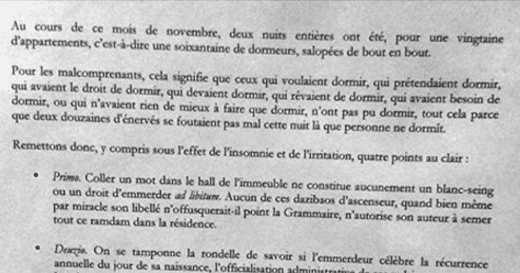 lettre voisin arbre trop haut