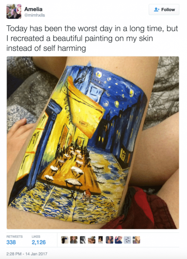 Une toile de Vincent Van Gogh plutôt que l'auto-mutilation