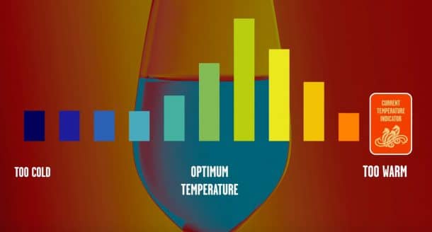 autocollant pour boire son vin à la bonne température