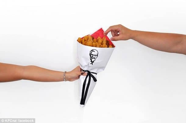 bouquet au poulet : merci KFC