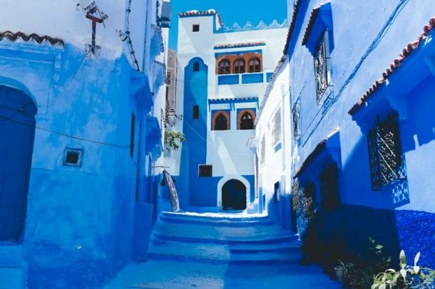 Petit village bleu de Chefchaouen au Maroc