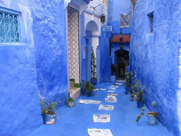 Au Maroc, le village de Chefchaouen est entièrement peint en bleu