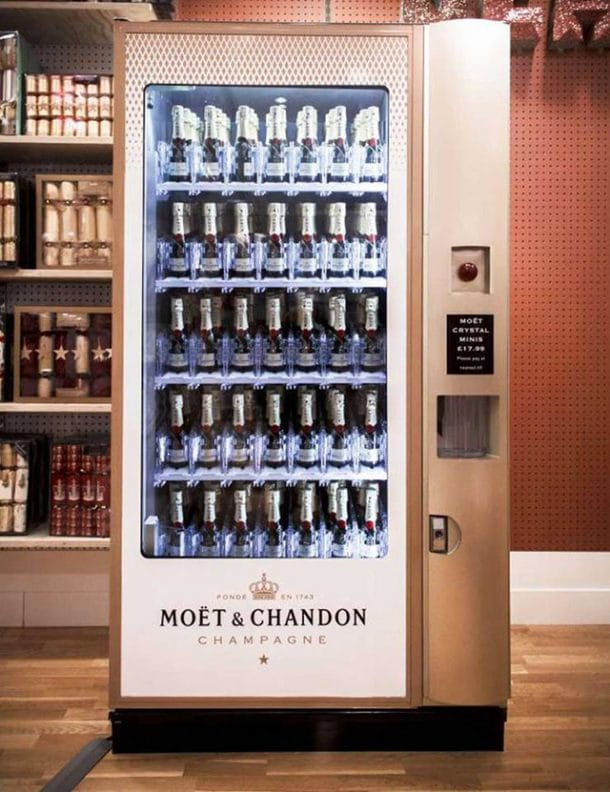 Moët & Chandon : distributeurs automatiques de Champagne