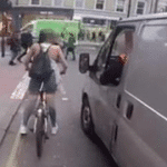 cycliste harcelée