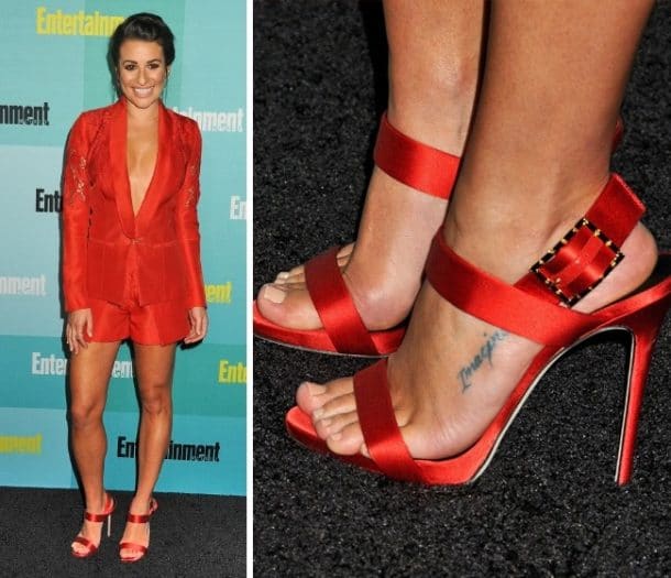 Lea Michele et ses chaussures trop grandes