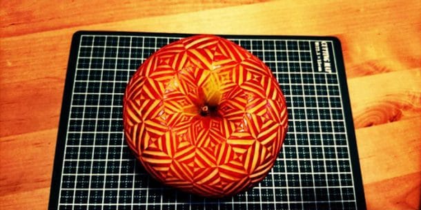 sculpture sur fruits : Gaku, artiste japonais