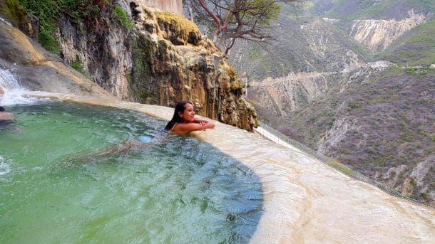 Bassins d'eaux chaudes au Mexique