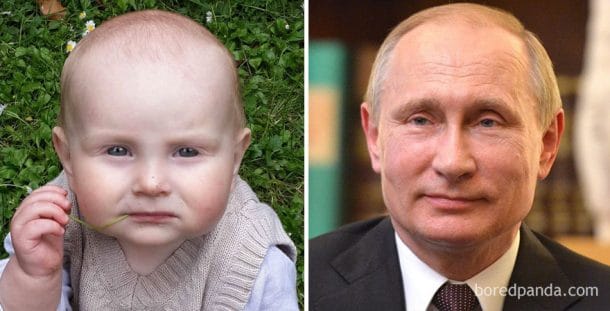 bébé qui ressemble à Vladimir Poutine