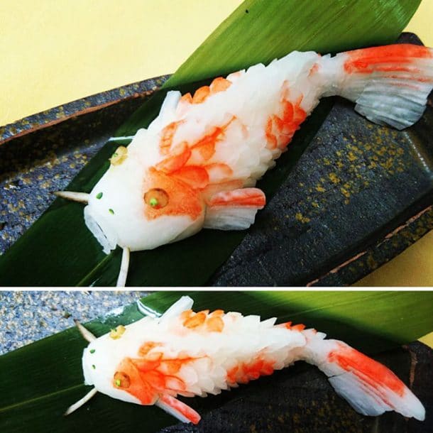 Mukimono : sculpture fruits et légumes Japon