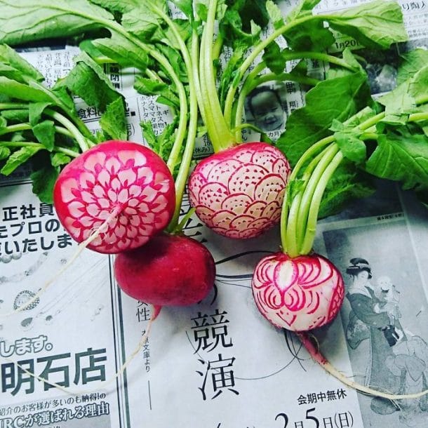 Mukimono : l'art japonais de sculpter les fruits et légumes 