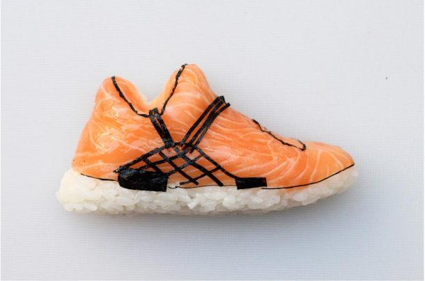 sushis en forme de sneakers