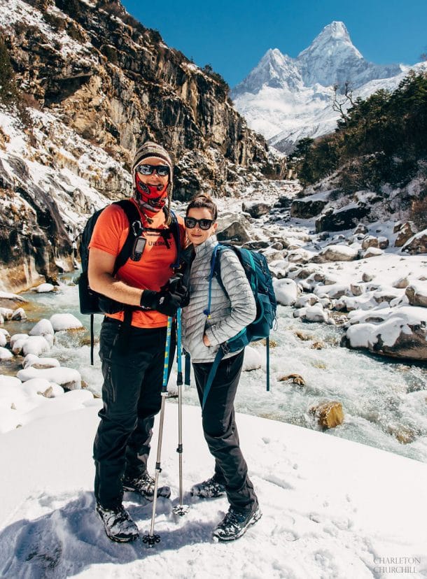 couple californien mariage en haut du mont everest