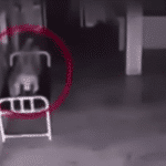 fantome filme par camera de surveillance