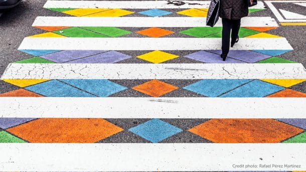 passage piétons colorés Madrid