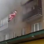 immeuble en feu