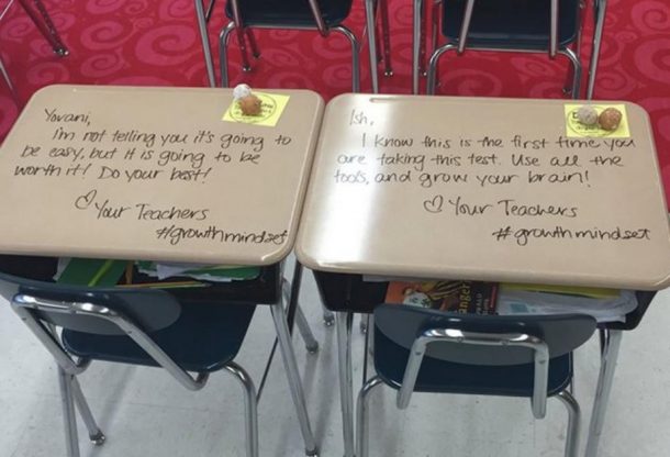 motiver les eleves en ecrivant sur les tables