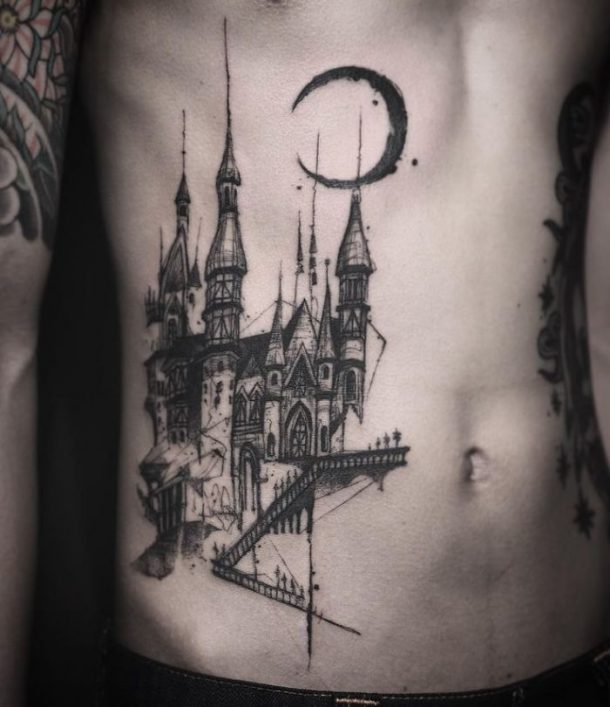 tatouage chateau