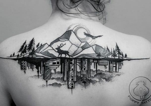 tatouage nature et ville