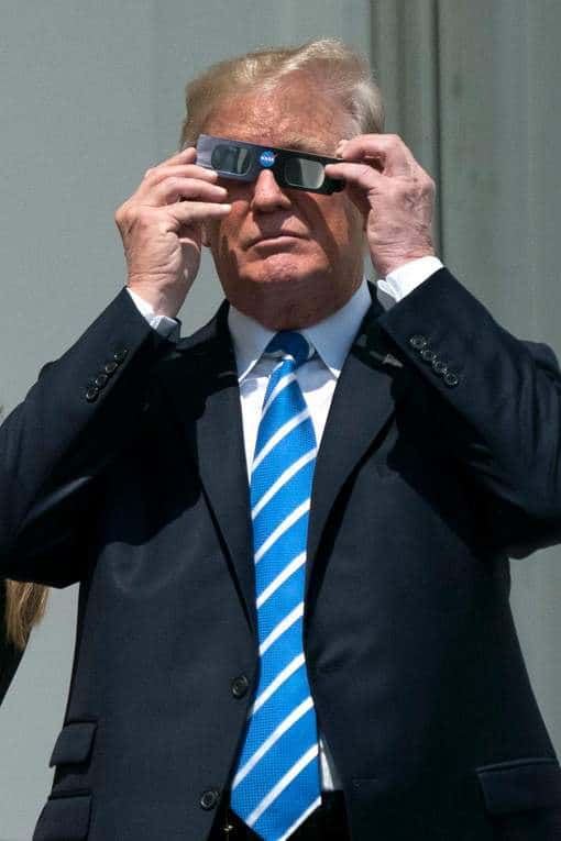 donald trump eclipse solaire