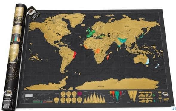 carte du monde à gratter