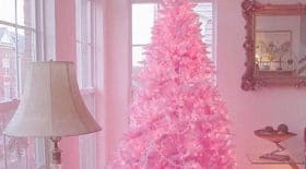 sapin de noel rose