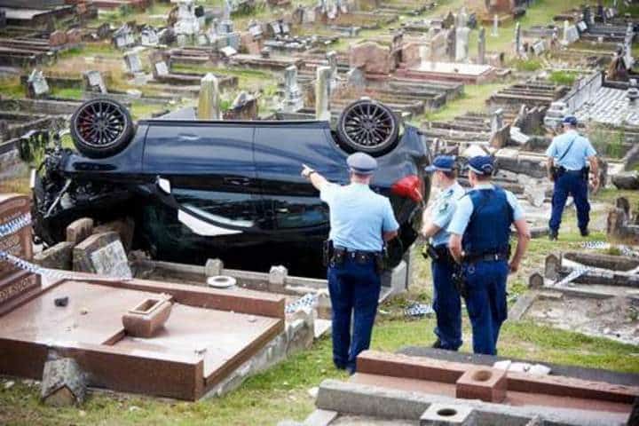 accident de voiture cimetière Autralie Sydney South Coogee