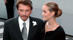 Johnny Hallyday et son épouse Laeticia
